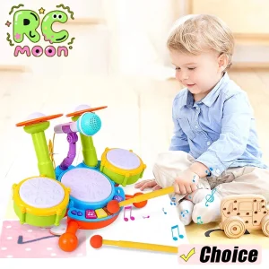 Children Electric Light Cool Music Drum Kit
