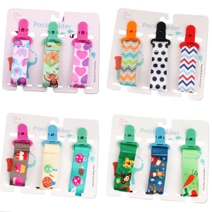 3 Pcs/Set baby pacifier clips nipple holder