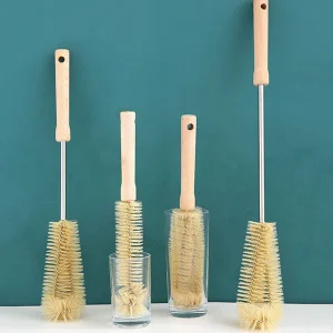 Wooden Long Handle Bottle Cleaning Brush Cup Scrubber