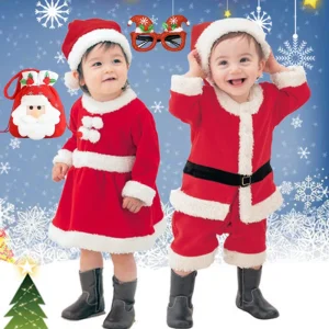 New Year Baby Boys Girls Christmas Santa Claus Costumes