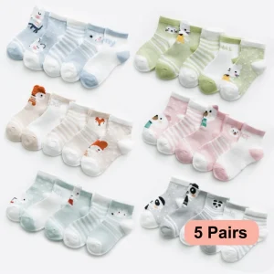 5Pairs/lot 0-2Y Infant Baby Socks