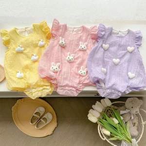 Infant Girls Duck & Bunny Bodysuit