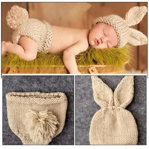 Newborn Crochet Hat Pants Bunny Outfit